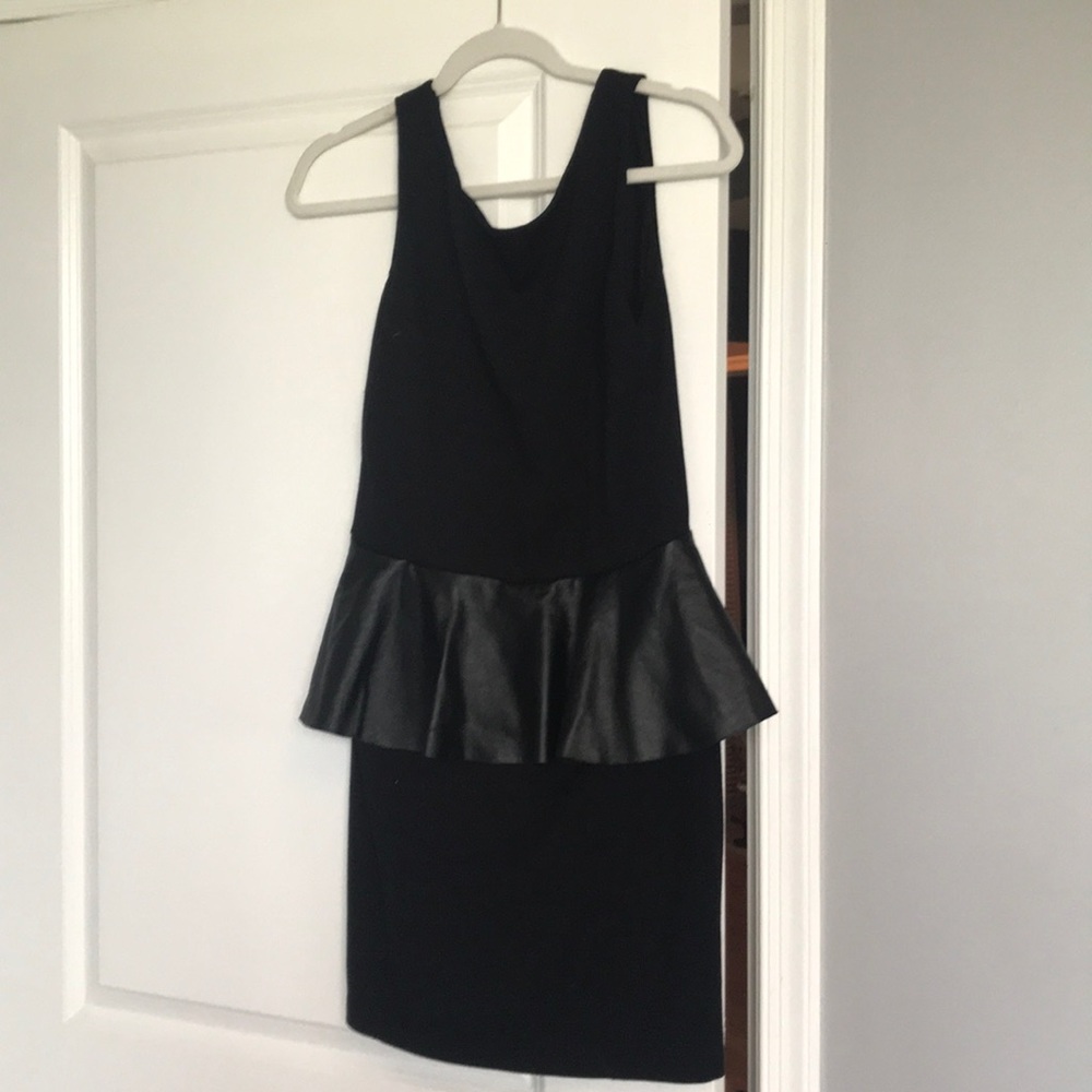 Aqua peplum dress